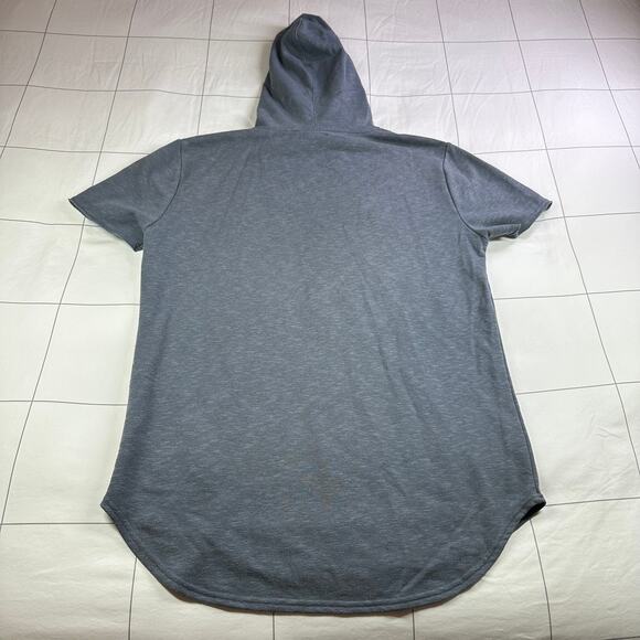 Elwood Hoodie Men Medium Blue Gray Short Sleeve Athleisure Sport Casual Pullover - Picture 2 of 7